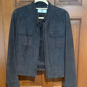 Beautiful DKNY 100 % brown leather jacket women’s size 8